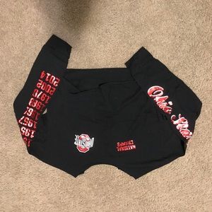 Off the shoulder OSU crop long sleeve.